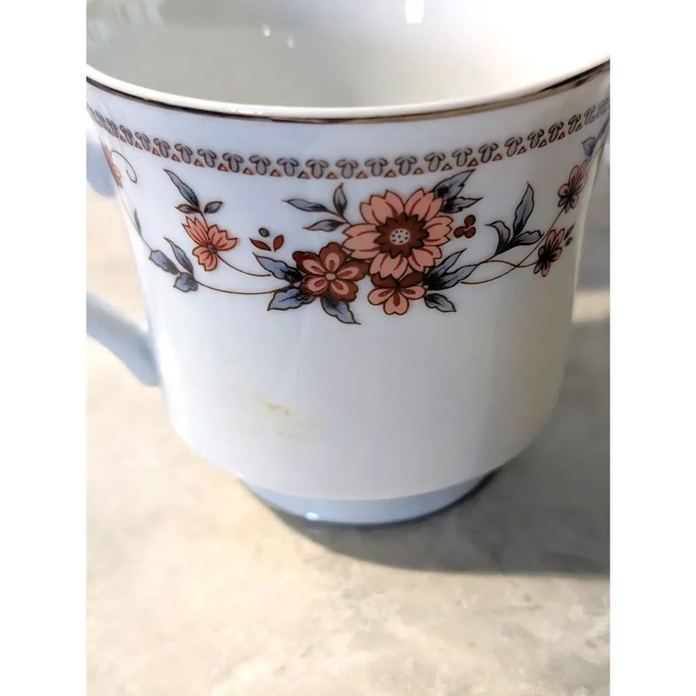 Vintage Sheffield Anniversary Tea Cups Pair Set 2 Replacement Fine China Japan